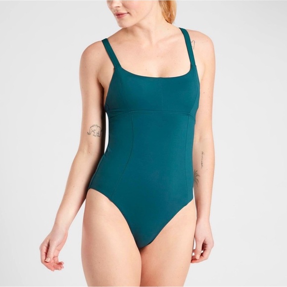 Athleta Other - NWT Athleta Sculpted One-Piece Swimsuit Teal Size Small